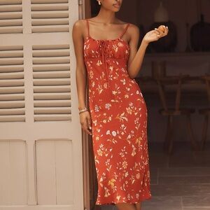 NWT Anthropologie X Reformation Camira Sleeveless Crepe Midi Dress